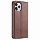 For iPhone 13 Pro Max AZNS Magnetic Calf Texture Horizontal Flip Leather Case with Card Slots & Holder & Wallet (Dark Brown) - 3