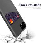 For Google Pixel 4 Cloth Texture PC + PU Leather Back Cover Shockproof Case with Card Slot(Grey) - 3