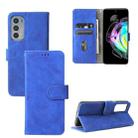 For Motorola Edge 20 Solid Color Skin Feel Magnetic Buckle Horizontal Flip Calf Texture PU Leather Case with Holder & Card Slots & Wallet(Blue) - 1