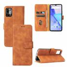 For Umidigi Power 5 Solid Color Skin Feel Magnetic Buckle Horizontal Flip Calf Texture PU Leather Case with Holder & Card Slots & Wallet(Brown) - 1