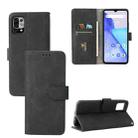 For Umidigi Power 5 Solid Color Skin Feel Magnetic Buckle Horizontal Flip Calf Texture PU Leather Case with Holder & Card Slots & Wallet(Black) - 1