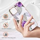 For iPhone 13 Pro Max Electroplating Pattern IMD TPU Shockproof Case (Purple Flower) - 3