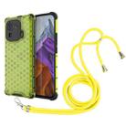 For Xiaomi Mi 11 Pro Shockproof Honeycomb PC + TPU Case with Neck Lanyard(Green) - 1