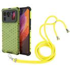 For Xiaomi Mi 11 Ultra Shockproof Honeycomb PC + TPU Case with Neck Lanyard(Green) - 1