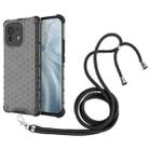 For Xiaomi Mi 11 Shockproof Honeycomb PC + TPU Case with Neck Lanyard(Black) - 1