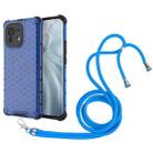 For Xiaomi Mi 11 Shockproof Honeycomb PC + TPU Case with Neck Lanyard(Blue) - 1