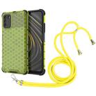 For Xiaomi Poco M3 Shockproof Honeycomb PC + TPU Case with Neck Lanyard(Green) - 1