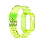 Silicone Integrated Watch Band For Apple Watch Series 8&7 41mm / SE 2&6&SE&5&4 40mm / 3&2&1 38mm(Transparent Yellow) - 1