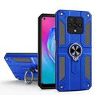 For Tecno Camon 16 Premier Carbon Fiber Pattern PC + TPU Protective Case with Ring Holder(Dark Blue) - 1