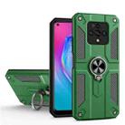 For Tecno Camon 16 Premier Carbon Fiber Pattern PC + TPU Protective Case with Ring Holder(Green) - 1