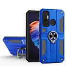 For Tecno Camon 17 Carbon Fiber Pattern PC + TPU Protective Case with Ring Holder(Dark Blue) - 1