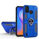 For Tecno Spark 6 Go Carbon Fiber Pattern PC + TPU Protective Case with Ring Holder(Dark Blue) - 1