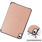 For iPad mini 6 Custer Texture Horizontal Flip Leather Tablet Case with Three-folding Holder & Sleep / Wake-up Function(Rose Gold) - 7