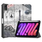 For iPad mini 6 Colored Drawing Horizontal Flip TPU + PU Leather Tablet Case with Three-folding Holder & Sleep / Wake-up Function & Pen Slot(Retro Tower) - 1