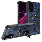 For T-Mobile REVVL V+ 5G Shockproof TPU + PC Magnetic Protective Case with Holder(Blue) - 1