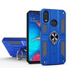 For Samsung Galaxy A30 Carbon Fiber Pattern PC + TPU Protective Case with Ring Holder(Dark Blue) - 1