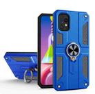 For Samsung Galaxy A32 5G Carbon Fiber Pattern PC + TPU Protective Case with Ring Holder(Dark Blue) - 1