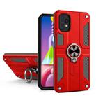 For Samsung Galaxy A32 5G Carbon Fiber Pattern PC + TPU Protective Case with Ring Holder(Red) - 1