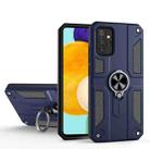 For Samsung Galaxy A52 5G Carbon Fiber Pattern PC + TPU Protective Case with Ring Holder(Blue) - 1