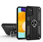 For Samsung Galaxy A72 5G Carbon Fiber Pattern PC + TPU Protective Case with Ring Holder(Black) - 1