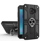 For Samsung Galaxy J2 Core Carbon Fiber Pattern PC + TPU Protective Case with Ring Holder(Black) - 1