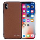 For iPhone 11 GEBEI Full-coverage Shockproof Leather Protective Case(Brown) - 1