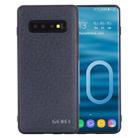 For Galaxy S10+ GEBEI Full-coverage Shockproof Leather Protective Case(Blue) - 1