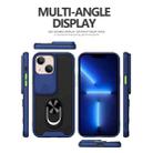 Sliding Camera Cover Design TPU + PC Magnetic Shockproof Case with Ring Holder For iPhone 13(Blue) - 5