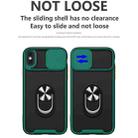 For iPhone X / XS Sliding Camera Cover Design TPU + PC Magnetic Shockproof Case with Ring Holder(Black) - 3