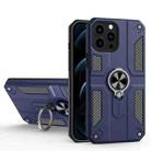 Carbon Fiber Pattern PC + TPU Protective Case with Ring Holder For iPhone 13 Pro(Sapphire Blue) - 1