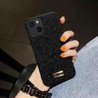 For iPhone 13 mini SULADA Shockproof TPU + Handmade Leather Case (Black) - 1