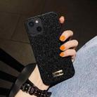 For iPhone 13 SULADA Shockproof TPU + Handmade Leather Case(Black) - 1