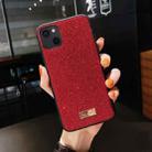 For iPhone 13 SULADA Shockproof TPU + Handmade Leather Case(Red) - 1