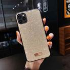 For iPhone 13 Pro Max SULADA Shockproof TPU + Handmade Leather Case (Gold) - 1