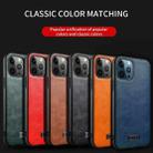 For iPhone 13 Pro Max SULADA Shockproof TPU + Handmade Leather Protective Case (Orange) - 2