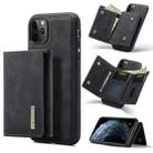 DG.MING M1 Series 3-Fold Multi Card Wallet  Back Cover Shockproof Case with Holder Function For iPhone 11 Pro(Black) - 1