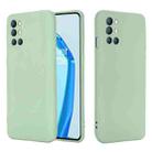 For OnePlus 9R Pure Color Liquid Silicone Shockproof Full Coverage Case(Green) - 1