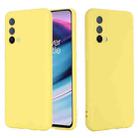 For OnePlus Nord CE 5G Pure Color Liquid Silicone Shockproof Full Coverage Case(Yellow) - 1