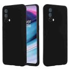 For OnePlus Nord CE 5G Pure Color Liquid Silicone Shockproof Full Coverage Case(Black) - 1