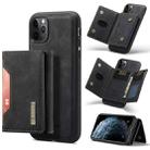 DG.MING M2 Series 3-Fold Multi Card Bag Back Cover Shockproof Case with Wallet & Holder Function For iPhone 11 Pro(Black) - 1