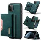 DG.MING M2 Series 3-Fold Multi Card Bag Back Cover Shockproof Case with Wallet & Holder Function For iPhone 11 Pro(Green) - 1