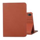 For iPad mini 6 360 Degree Rotation Litchi Texture Flip Leather Tablet Case with Holder(Brown) - 1