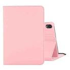 For iPad mini 6 360 Degree Rotation Litchi Texture Flip Leather Tablet Case with Holder(Pink) - 1