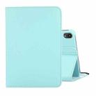 For iPad mini 6 360 Degree Rotation Litchi Texture Flip Leather Tablet Case with Holder(Sky Blue) - 1