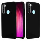 For Xiaomi Redmi Note 8 2021 Pure Color Liquid Silicone Shockproof Full Coverage Case(Black) - 1