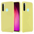For Xiaomi Redmi Note 8 2021 Pure Color Liquid Silicone Shockproof Full Coverage Case(Yellow) - 1