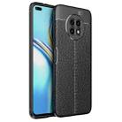 Litchi Texture TPU Shockproof Case For Honor X20(Black) - 1