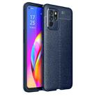 Litchi Texture TPU Shockproof Case For OPPO Reno6 Z(Blue) - 1