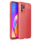 Litchi Texture TPU Shockproof Case For OPPO Reno6 Z(Red) - 1