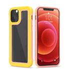 Crystal PC + TPU Shockproof Case For iPhone 12 / 12 Pro(Yellow + Pink) - 1